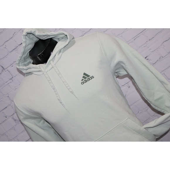 adidas Other - Adidas Hoodie Mens Large Light Green Embroidered Logo Fleece Pullover **